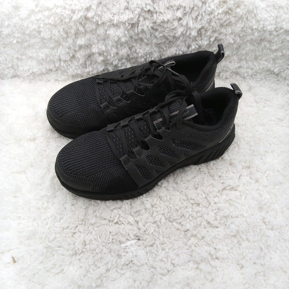 Reebok‎ Work Shoes Womens 9 Black Fusion Flexweave Composite Toe RB4317 - Picture 1 of 9